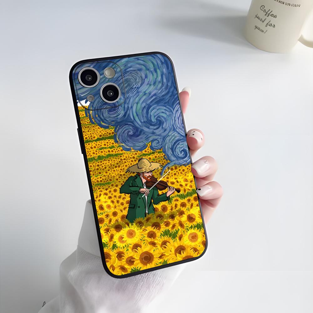 Чехол для телефона с картинами Ван Гога для iPhone 17 Pro Max 15 Pro 16 14 Plus 12 13 Mini 11 Pro, противоударный, мягкий чехол