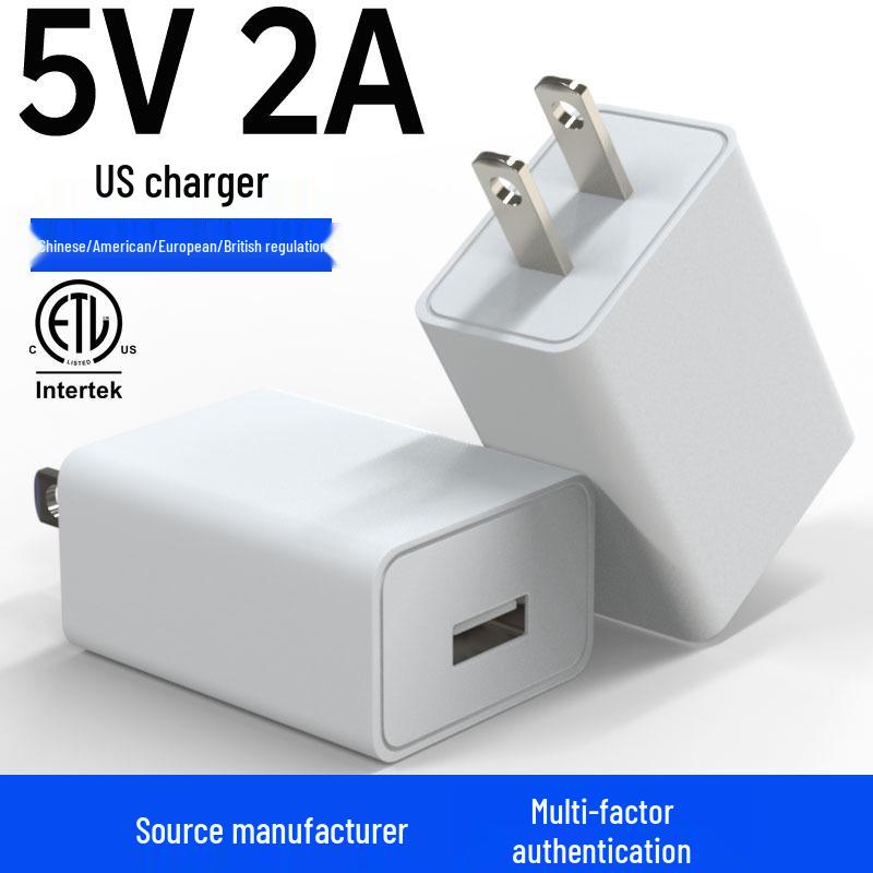 USB-зарядное устройство для мобильного телефона 5V2A с сертификатами CE/ETL/3C - Совместимо с США/Китаем/Европой
