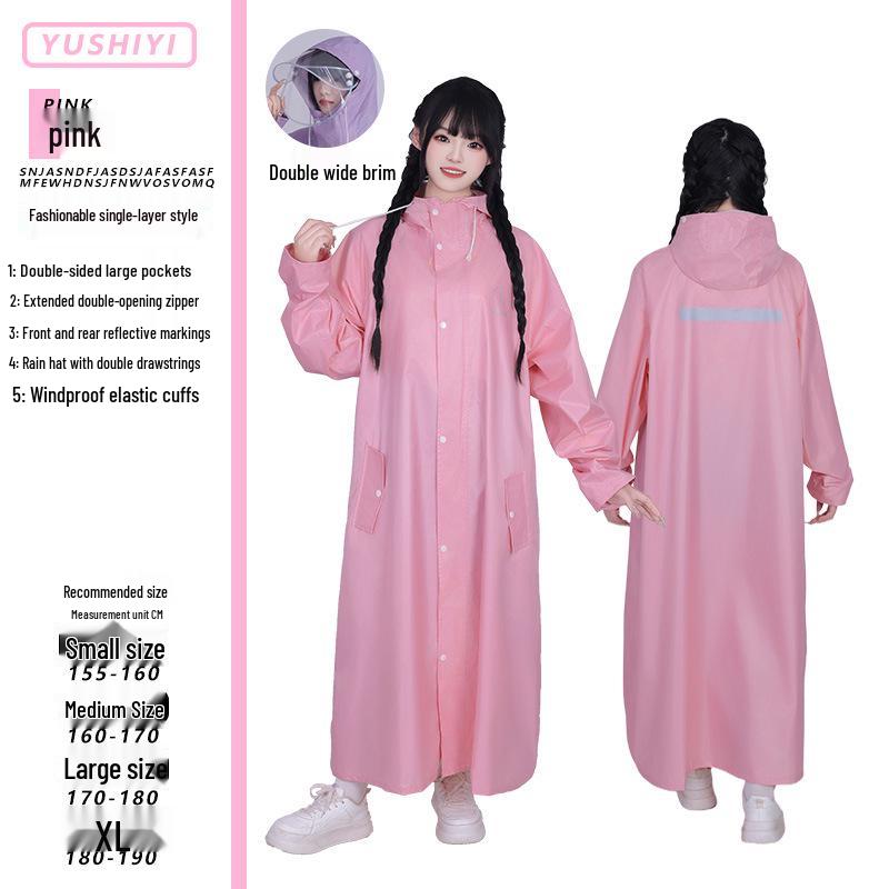 Мужской утолщенный длинный водонепроницаемый пончо для сильного дождя - Цельный предмет верхней одежды на все тело