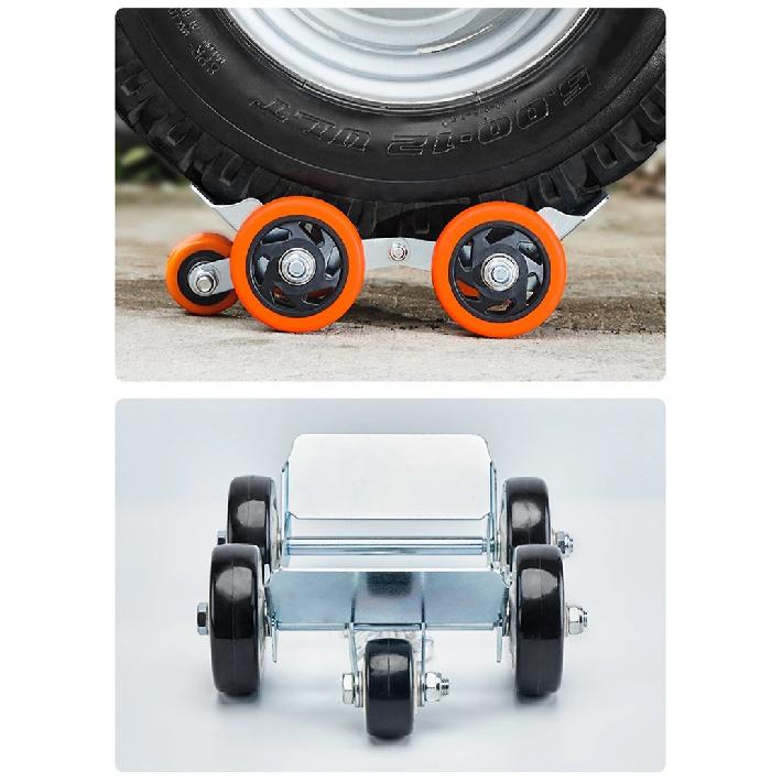 1500kg Capacity Vehicle Dolly Casters Heavy Duty Vehicle Skates Dolly Wheel Car Repair Slide Vehicle Car Moving Dolly