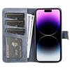Чехол для iPhone 15 Pro Двухцветный сшитый Магнитная застежка Кошелек из ПУ-кожи Ударопрочный чехол