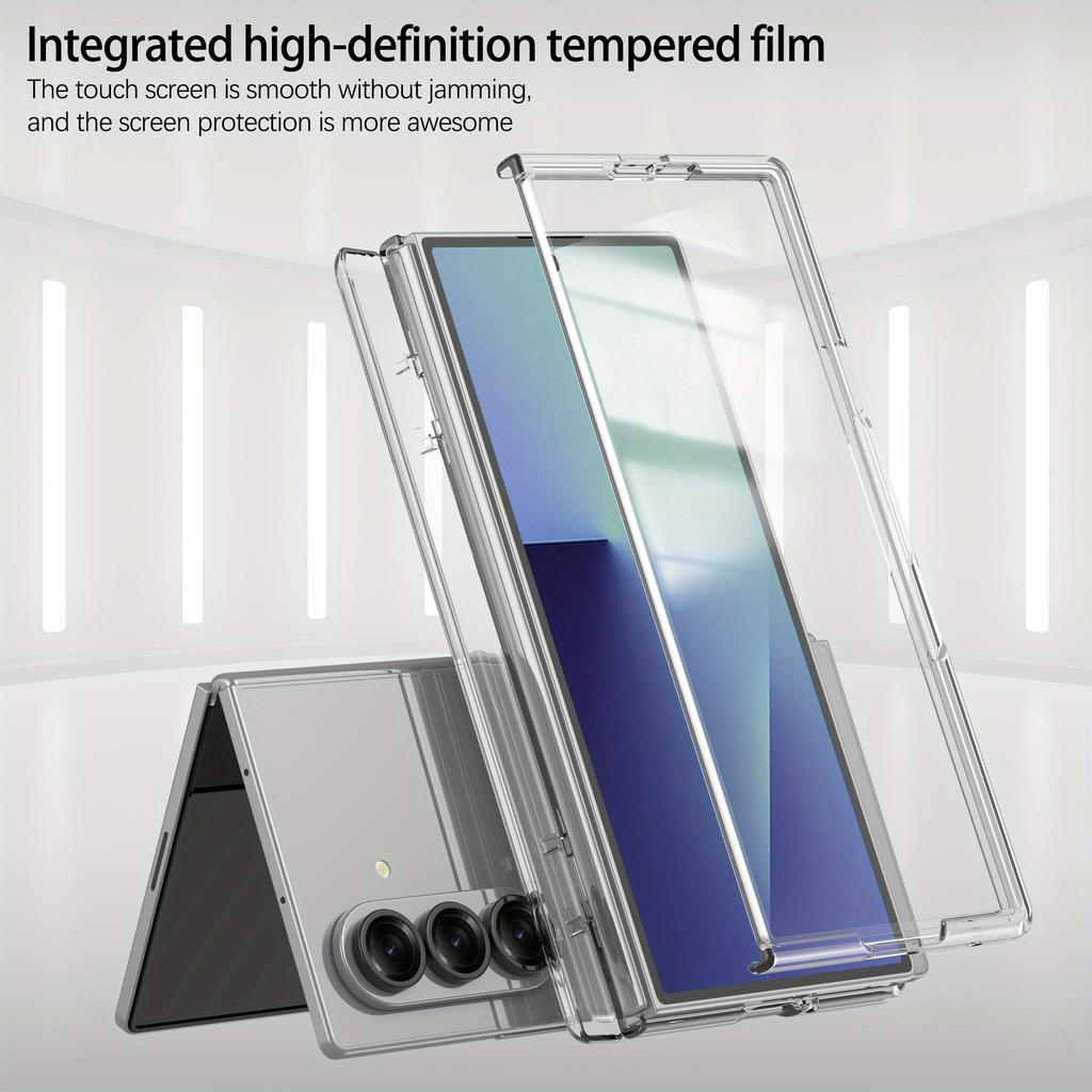 Совместим с Samsung Galaxy Z Fold 7 Магнитный чехол, Полная защита корпуса со встроенной защитой экрана, Защита шарнира, Ударопрочный, Тонкий, Защитный