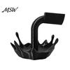 Eco Friendly Plastic Ornament 3D Printed Crown Wine Bottle Holder, Creative Spilled Splash Water Base Tabletop Centerpiece Rack, Minimalist