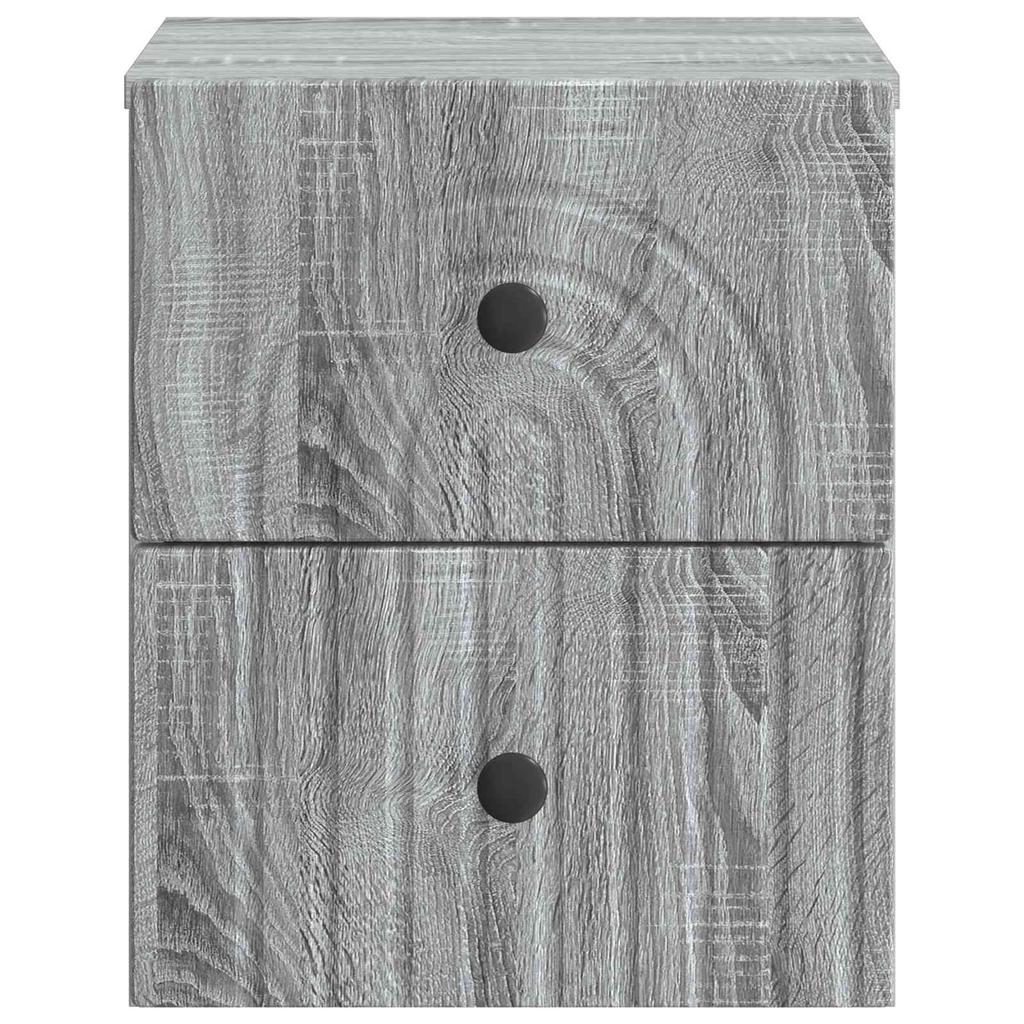 Wall Mounted Nightstand Grey Sonoma 33 x 34.5 x 40 cm