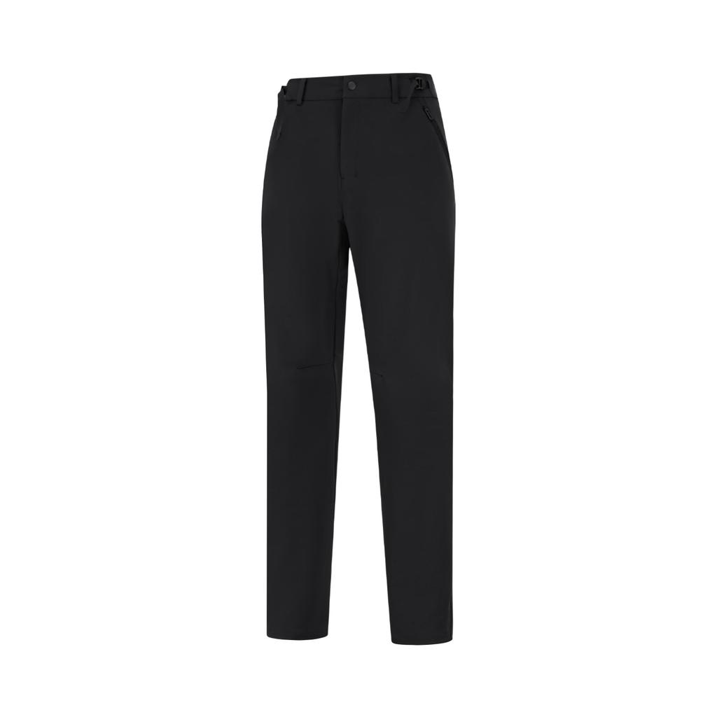 Li Ning Group Purchase Series Zipper Straight Leg Casual Solid Color Knitted Sports Pants Women Bottoms Black AYKU784-1