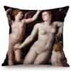 Home Decor Art European Oil Painting Poseidon Venus Sofa Throw Pillow Case Florentine Style Agnolo Bronzino Linen Cushion Cover