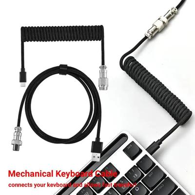 Механическая клавиатура спиральный кабель порт Type-C USB авиатор спиральный кабель для игровых и настольных компьютеров авиационный соединительный шнур