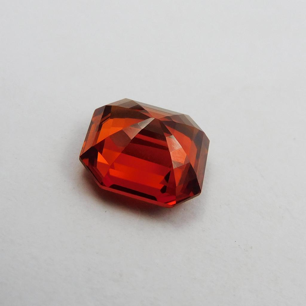Natural Orange Sapphire Loose Gemstone 10.50 ct Square Cut September Birthstone for Gem Collections