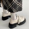 Retro British Style Velcro Platform Small Leather Shoes Women's 2025 New Spring and Autumn Versatile Skirt Mary Jane Single Shoes