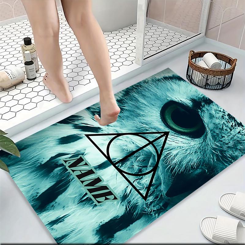 Custom Name "Harry Potter White Owl" Carpet Rug Customizable Soft Washable Anti-Slip Home Living Room Sofa Mats Personalized Rug. 090976