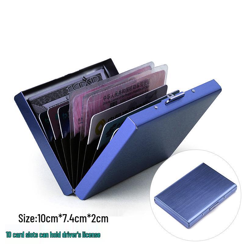 Металлический кошелек и чехол из нержавеющей стали на 10 карт для кредитных/визитных карточек