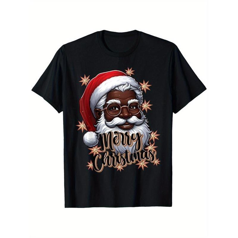 Christmas Pajama Black X-Mas T-ShirtRound Neck T-shirt for Bold Humorous Design
