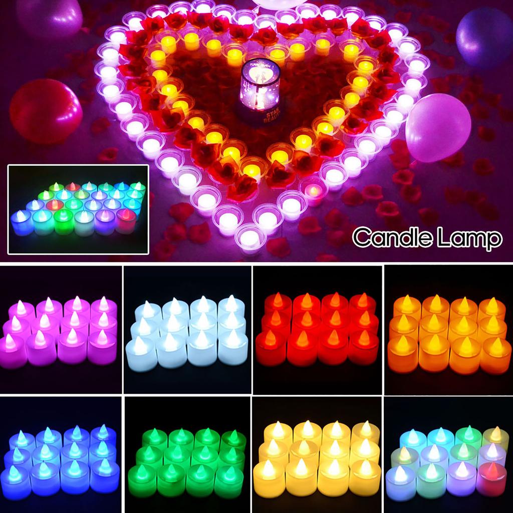 6/12Pcs Electric Led Candle Lamp Flameless Tealight Candles for Home Party Birthday Wedding Festival Decoration