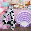 Воздушный шар с номером коровы, большой удобный складной детский день рождения, черно-белый узор, номер коровы