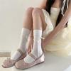 Japanese Jk Mary Jane Lace Hollow Lace Bowknot Pile Socks