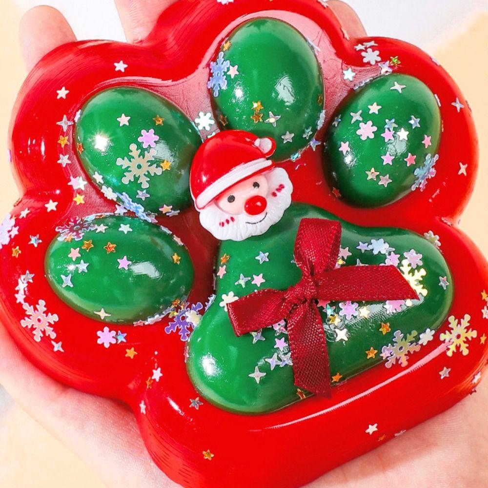 Super Large Christmas Cat Paw Squeeze Toys Kneading Cat Paw Pinch Toy Cartoon Fidget Toy  Children