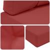 Outdoor Sofa Cushions 3 pcs Burgundy Polyester