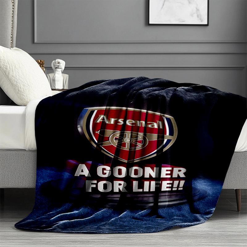 Плед Arsenal F.C. - Мягкий и Удобный, для Спальни, Путешествий, Дивана, Домашнего Декора - Подарок на День Рождения, Рождество для Друга