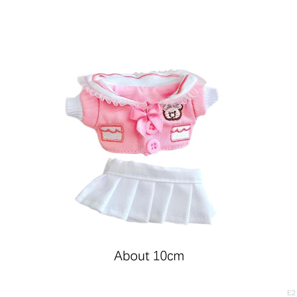 15 Cm Plush Doll Wardrobe with Skirt And Accessories