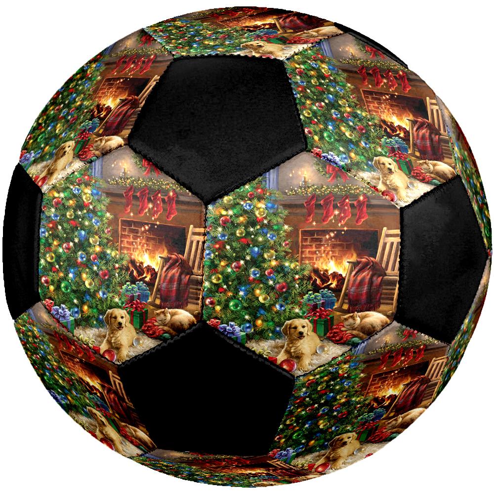 Christmas Dog Theme Size 5 Soccer Ball, Suitable for Both Indoor and Outdoor Matches, a Gift Suitable for Everyone.