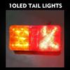12V 24V 1/2PCS LED Tail Light Taillight Turn Signal Indicator Stop Lamp Rear Brake Light for Car Truck Trailer Caravan