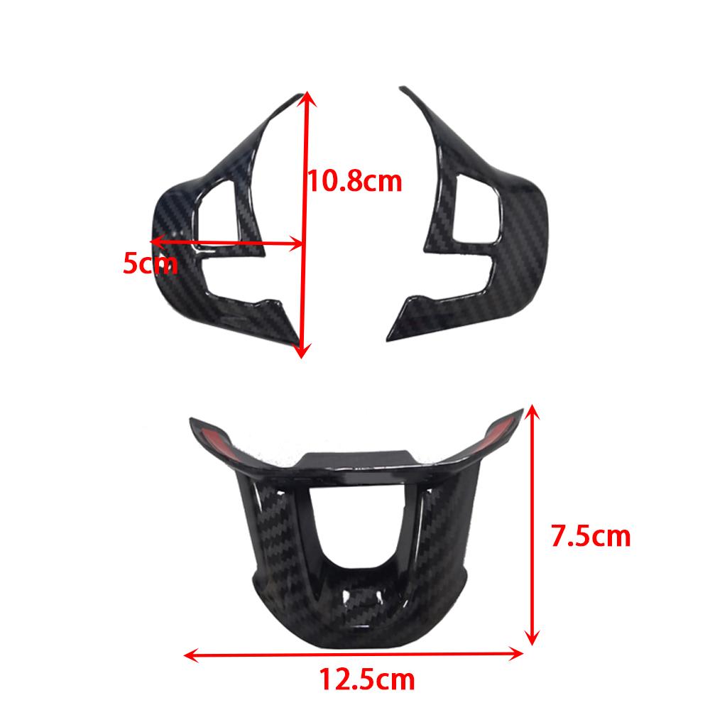 Накладка на руль из углеродного волокна, наклейки, эмблема для Peugeot 2008 208, украшение интерьера автомобиля