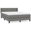 Maison Exclusive - Sommier à lattes de lit avec matelas Gris foncé 140x200cm Tissu
