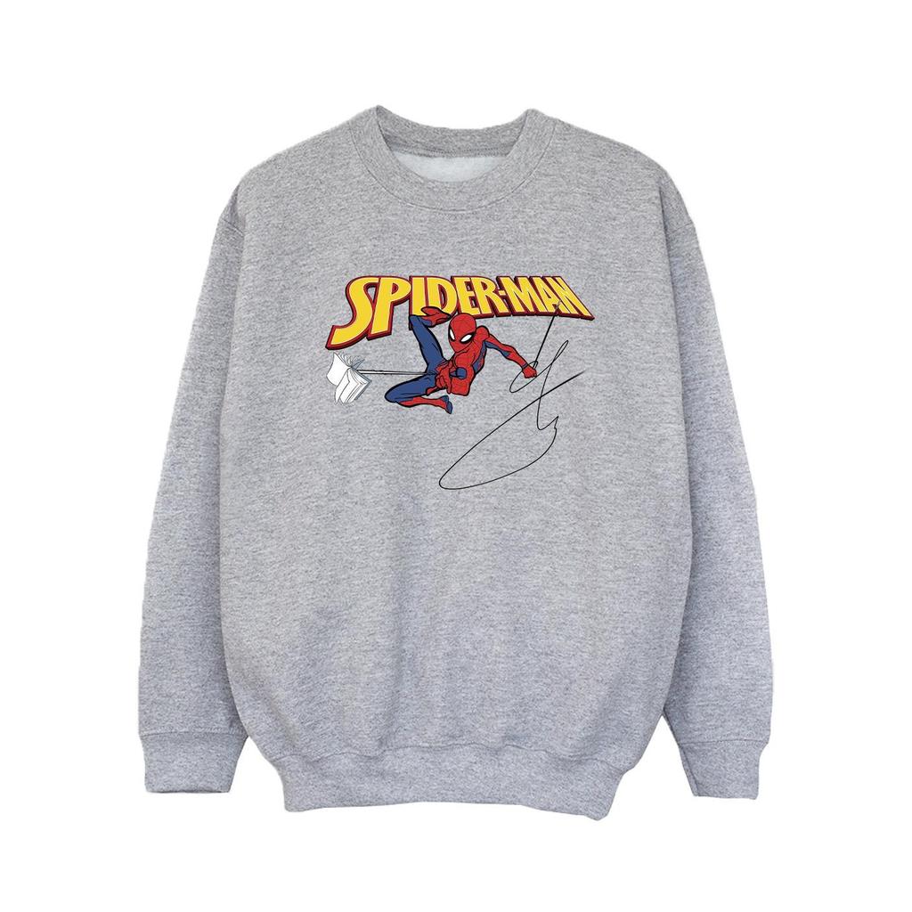 Marvel Girls Spider-Man With A Book Sweatshirt