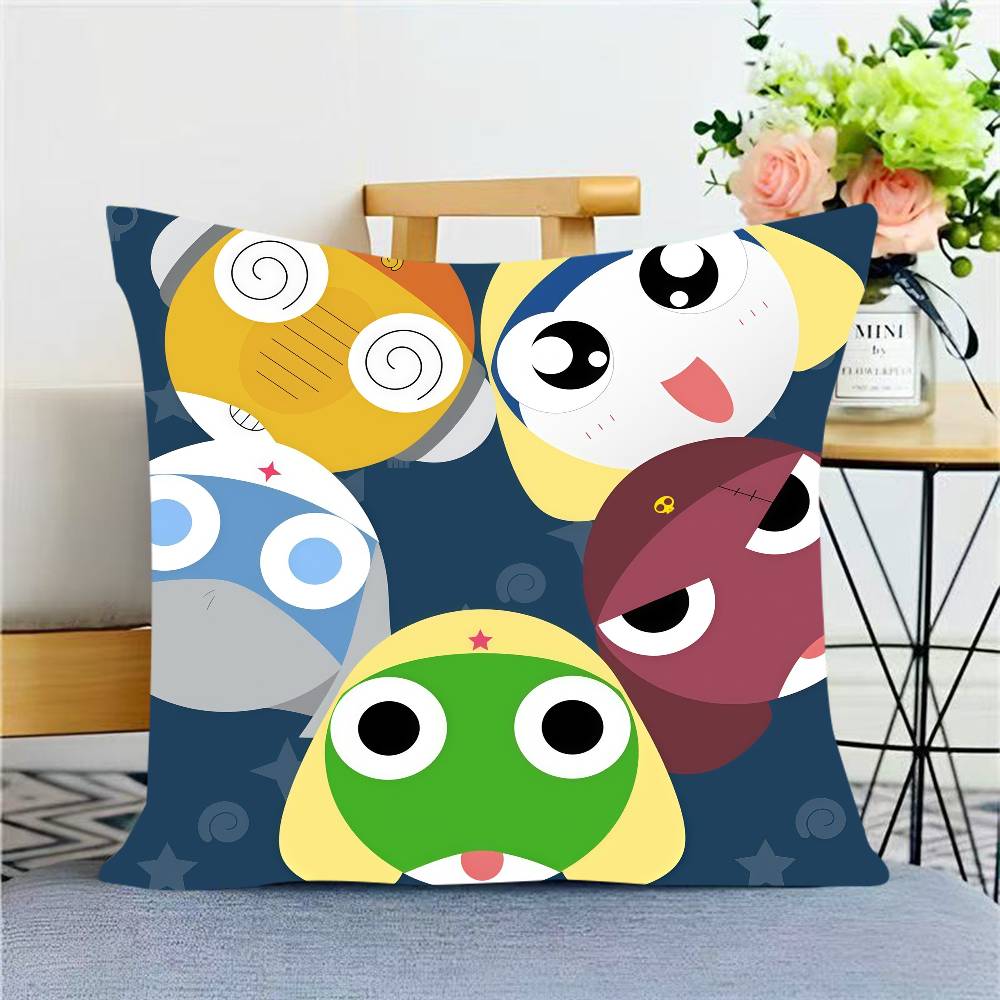 Keroro Gunsou Frog Pillow Gift Home Office Decoration Bedroom Sofa Car Cushion Cover Case 45X45