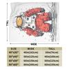 Cute Cartoon Astronaut In Red Spacesuit Custom Warm Decorate Home An UltraSoft Micro Fleece Blanket