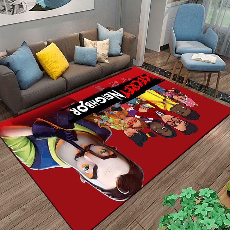 Мультяшный ковер Secret Neighbor, подходящий в качестве нескользящего коврика для гостиной или дивана в спальне