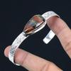 Daughters Day Sale 925 Sterling Silver Natural Iron Tiger Eye Bangle Bracelet