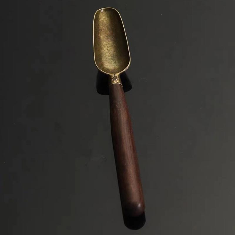 1 шт., чайная ложка, чайная ложка из черного дерева, твердая древесина, ретро, креативная чайная лопатка, чайная лопатка Kongfu, аксессуары для чайной церемонии, подарок