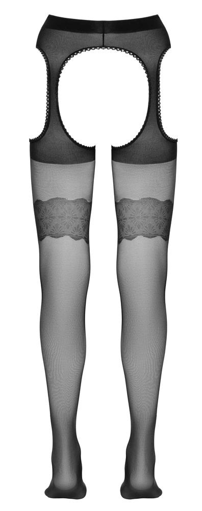 Cottelli LEGWEAR - XL Patterned Cutout Tights
