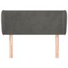 Tête de lit - Maison Exclusive - Velours gris foncé - 93x23x78/88 cm - Hauteur réglable