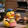 BBQ Duck Figurine Collectible Tabletop Duck Decoration Resin Duck Statue for Shelf Cabinet Bathroom Decor Ducks Enthusiasts Gift