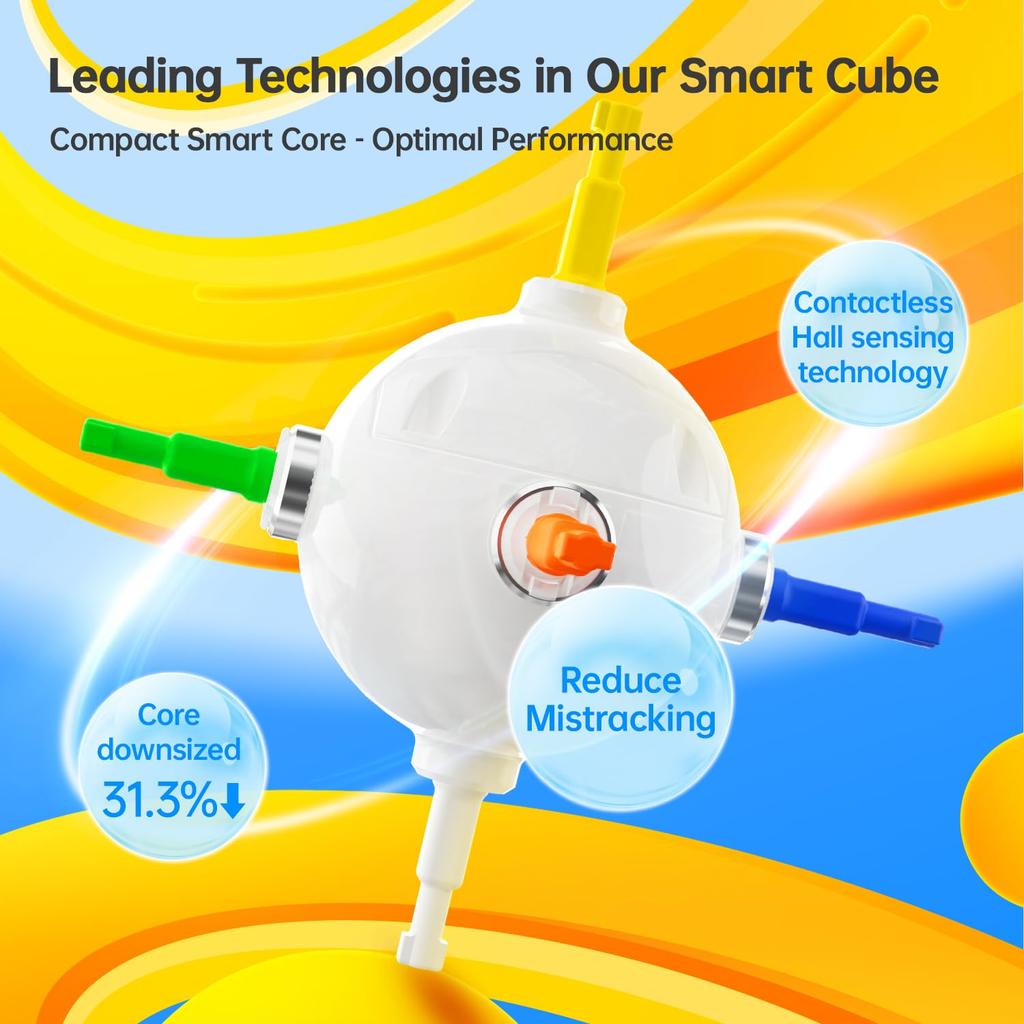 GAN iCarry 2 Official Competition 3x3 iCarry Upgrade Smart Cube iCarry2 UV with Stickerless Magic Cube for Magnetic Cube with CubeStation UV, -