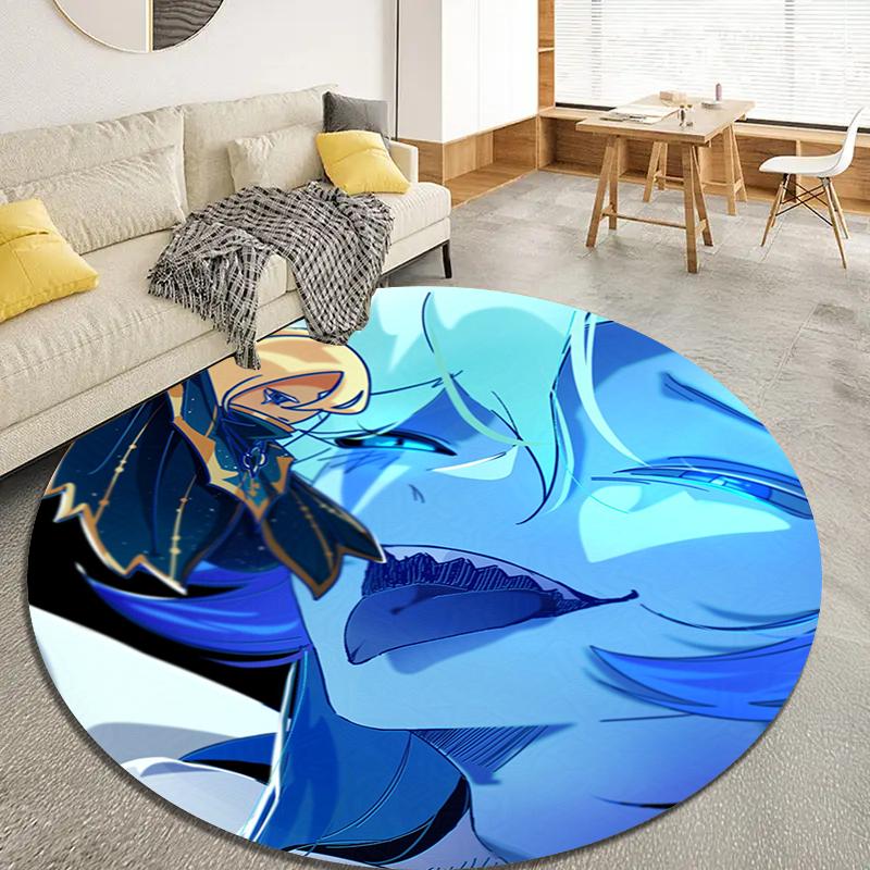 Cookie Run Kingdom Round Area Rug,Carpet Rug for Living Room Bedroom Sofa Playroom Decor,Non-slip Floor Mat19