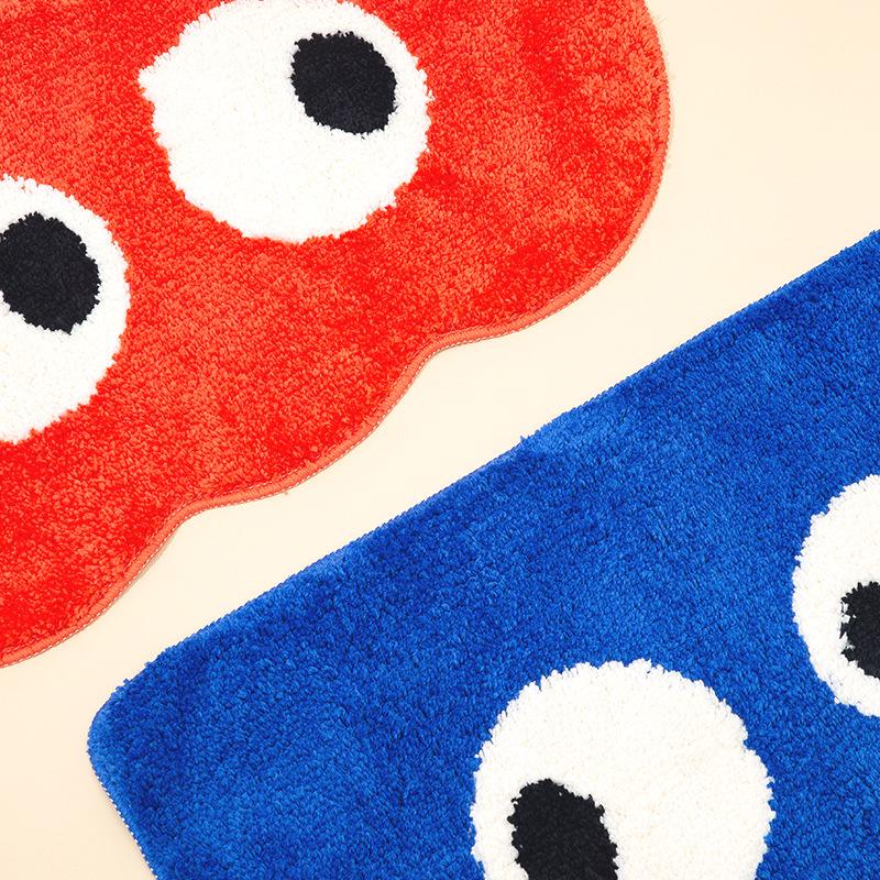 Мультяшный ковер с большим ворсом: Нескользящий впитывающий коврик для гостиной, ванной комнаты и туалета