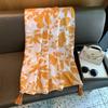 Spring And Autumn Floral Scarf Women'S Premium Versatile Beach Scarf Scarf Shawl Simple And Fashionable Outer Cape Scarf