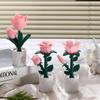 Creative Cross-border Modern ABS Building Blocks for Rose Nightlight DIY Small Indoor Table Lamp Desktop Ornaments Gift