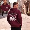 Unisex Oversized Hooded Sweatshirt With Letter Print Casual Pullover Fall