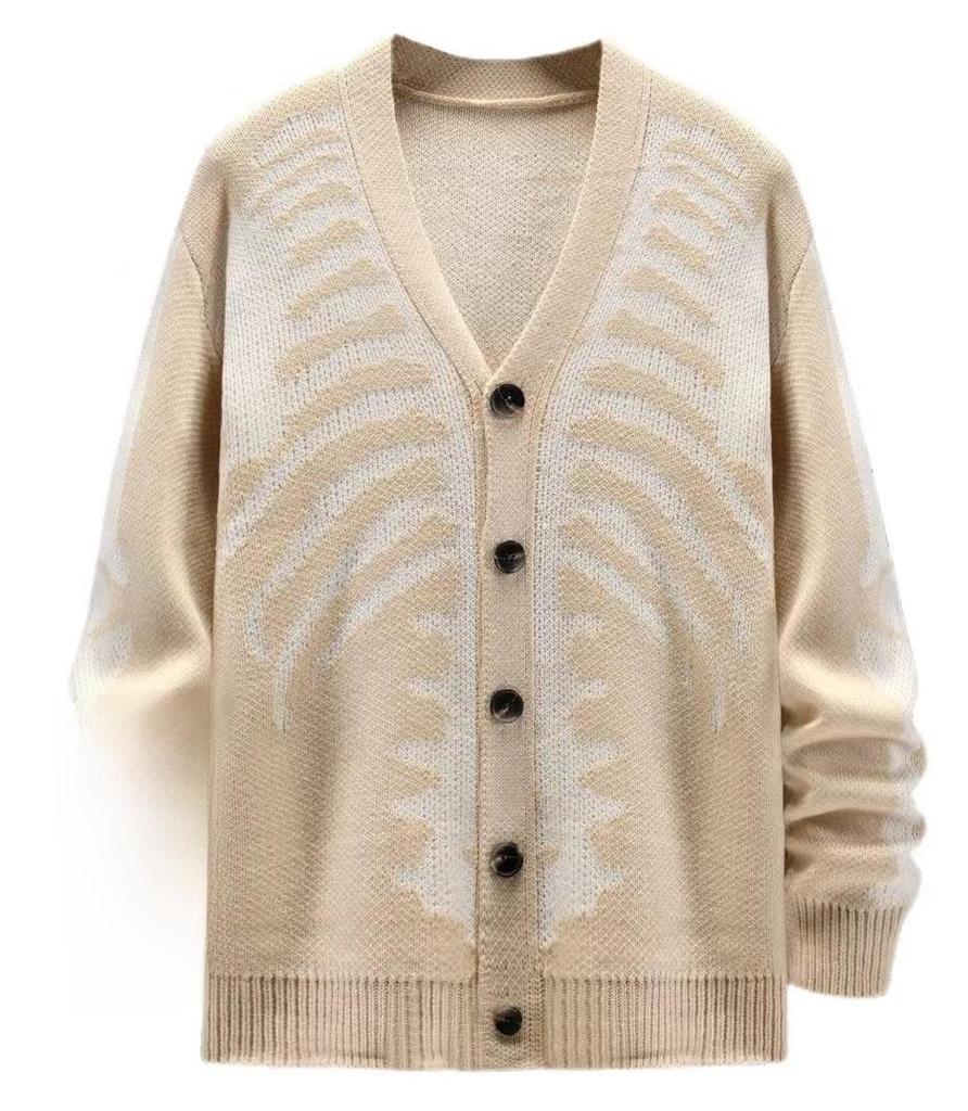 2023 Унисекс Осень/Зима Вязаный Жаккардовый Кардиган Свитер на Хэллоуин