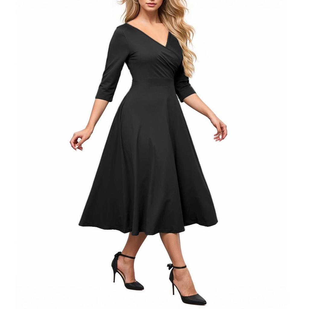 Women's Solid-color Fashionable And Elegant Dress