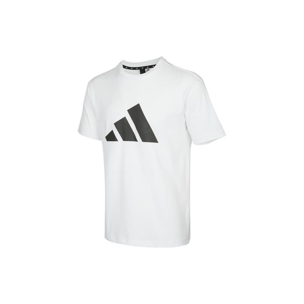 adidas Футболки Мужские Белые С Круглым Вырезом Умеренный Прямой Крой H46558
