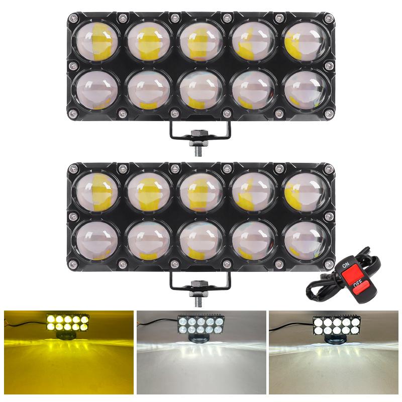 6/8/10 Линза Дополнительный Мотоциклетный Прожектор Рабочие Противотуманные Фары Лампочка Прожектор Фара Дополнительный Электрический Прожектор Для Вождения 12 В