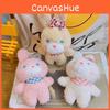 Teddy Rabbit Keychain Cute Cartoon Plush Toy Girls Kid Backpack Ornament Hanging