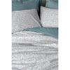 Parure de lit - 1 housse de couette 220 x 240 cm + 2 taies d'oreiller 60 x 60 cm - 100% coton renforcé - Menthe