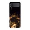 Renaissance art Painting Phone Case For Samsung Galaxy Z Flip 3 4 5 Hard Folding Clear PC Bumper For Samsung Z Flip 6 Cover
