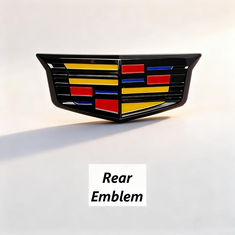pclrs3 Cadillac XT5 Emblem Cover Premium ABS Material Front Rear Logo Overlay OEM Style Replacement Trunk Badge Car Accessories
